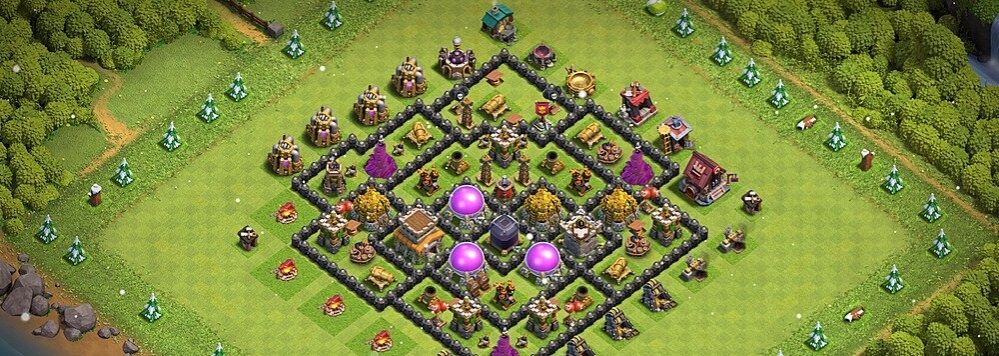clash of clans 8 seviye köy düzeni